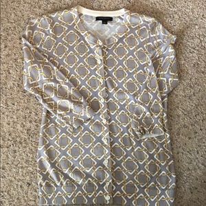 Banana Republic Gray Printed Cardigan